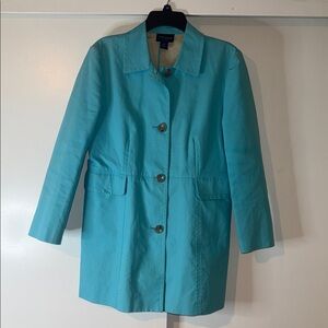 Ann Taylor Vintage Aqua Trench Coat